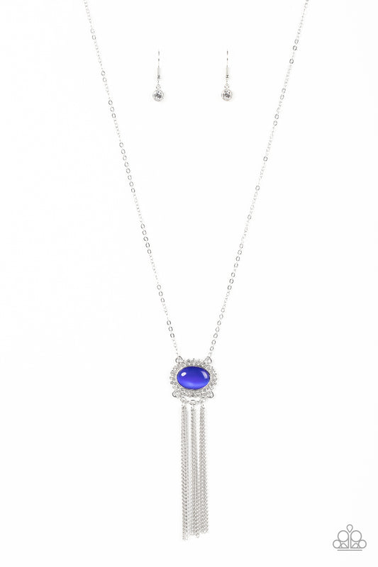 Happily Ever Ethereal - Blue Necklace Paparazzi Accessories. Get Free Shipping! #P2RE-BLXX-373XX