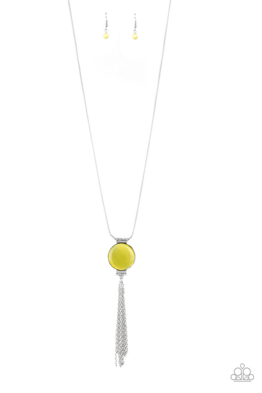 Paparazzi Necklace ~ Happy As Can BEAM - Yellow Moonstone Necklace