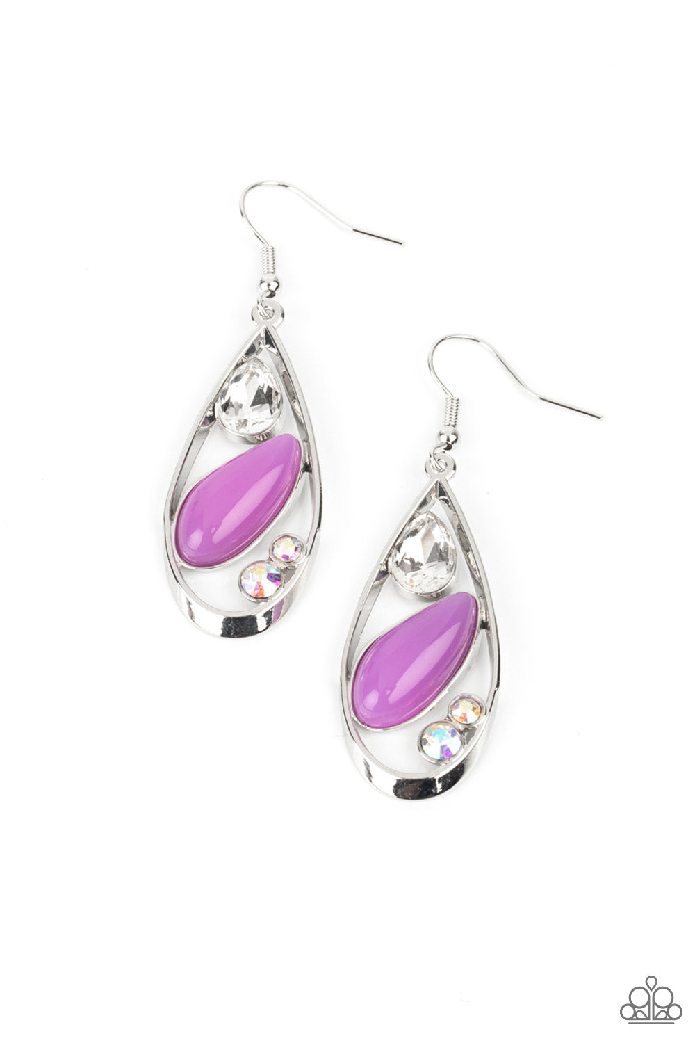 Harmonious Harbors Purple Earring Paparazzi Accessories. Subscribe & Save. #P5RE-PRXX-157XX.Fishhook