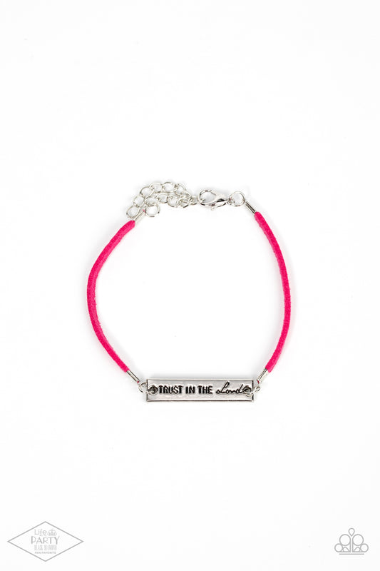 Have Faith Pink Bracelet Paparazzi Accessories. Subscribe & Save! #P9WD-PKXX-041XX