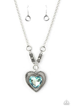 Load image into Gallery viewer, Paparazzi Heart Full of Fabulous Blue Necklace. #P2ST-BLXX-191XX. Subscribe &amp; Save. 
