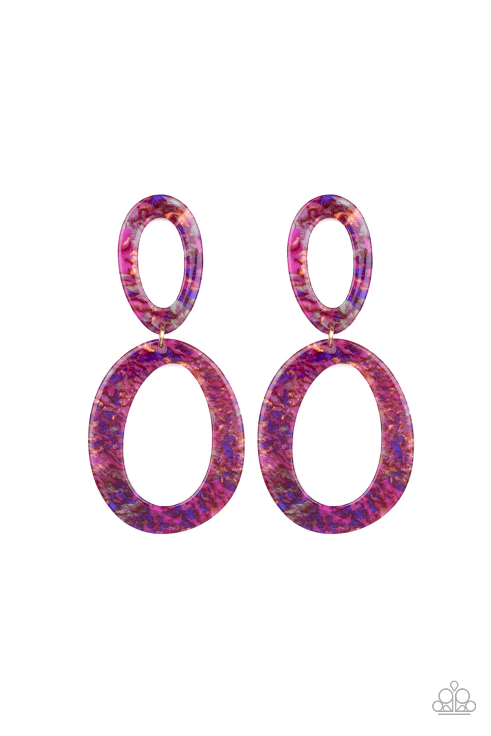 Hey, HAUTE Rod - Multi Earring Paparazzi Accessories Acrylic Earring