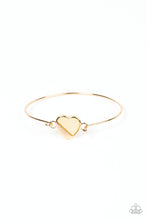 Load image into Gallery viewer, Hidden Intentions Gold Bracelet Paparazzi Accessories | Dainty Heart Bracelet |Subscribe &amp; Save! 
