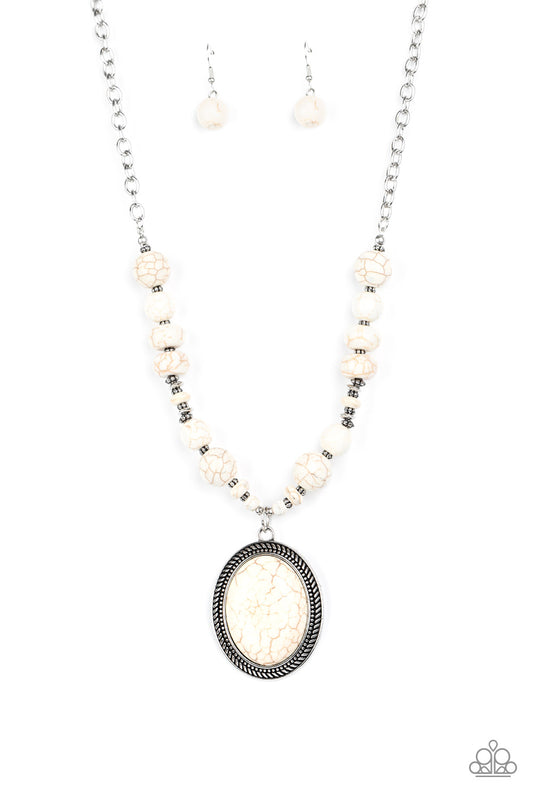 Home Sweet HOMESTEAD - White Necklace Paparazzi $5 Accessories #P2SE-WTXX-223XX
