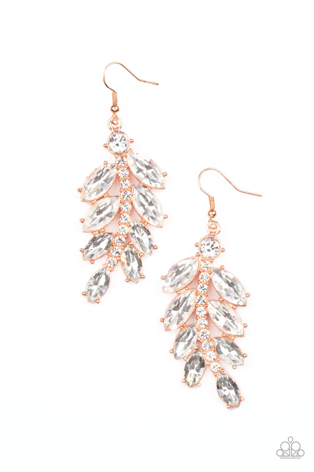 Paparazzi Ice Garden Gala Copper Earrings $5 Accessory. #P5RE-CPSH-110XX. Subscribe and Save!