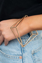 Load image into Gallery viewer, Paparazzi Bracelet ~ In Another Dimension - Gold Bangle Bracelet
