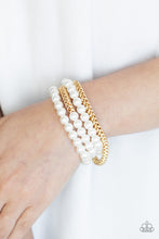 Load image into Gallery viewer, Paparazzi Bracelet ~ Industrial Incognito - Gold Bracelet Stretchy
