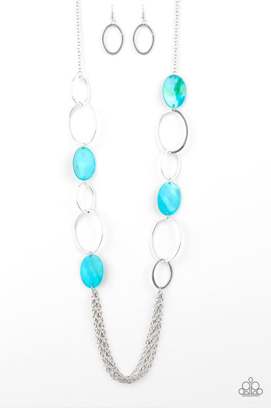 Kaleidoscope Coasts - Blue Necklace Paparazzi Accessories