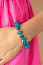 Load image into Gallery viewer, Keep Glowing Forward Blue Stretchy Bracelet. Get Free Shipping. #P9WH-BLXX-274GX. Opaque &amp; Glassy
