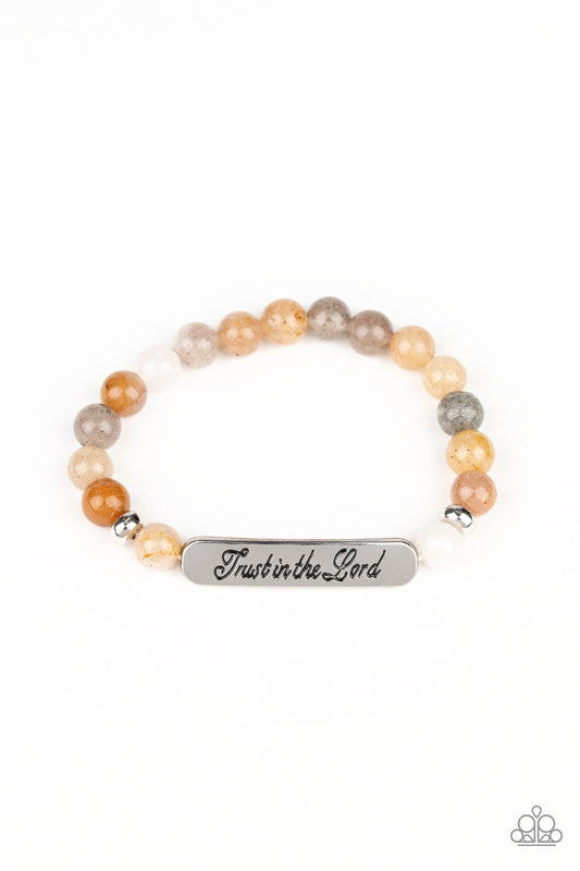 Keep The Trust - Brown Bracelet Urban Paparazzi Accessories
