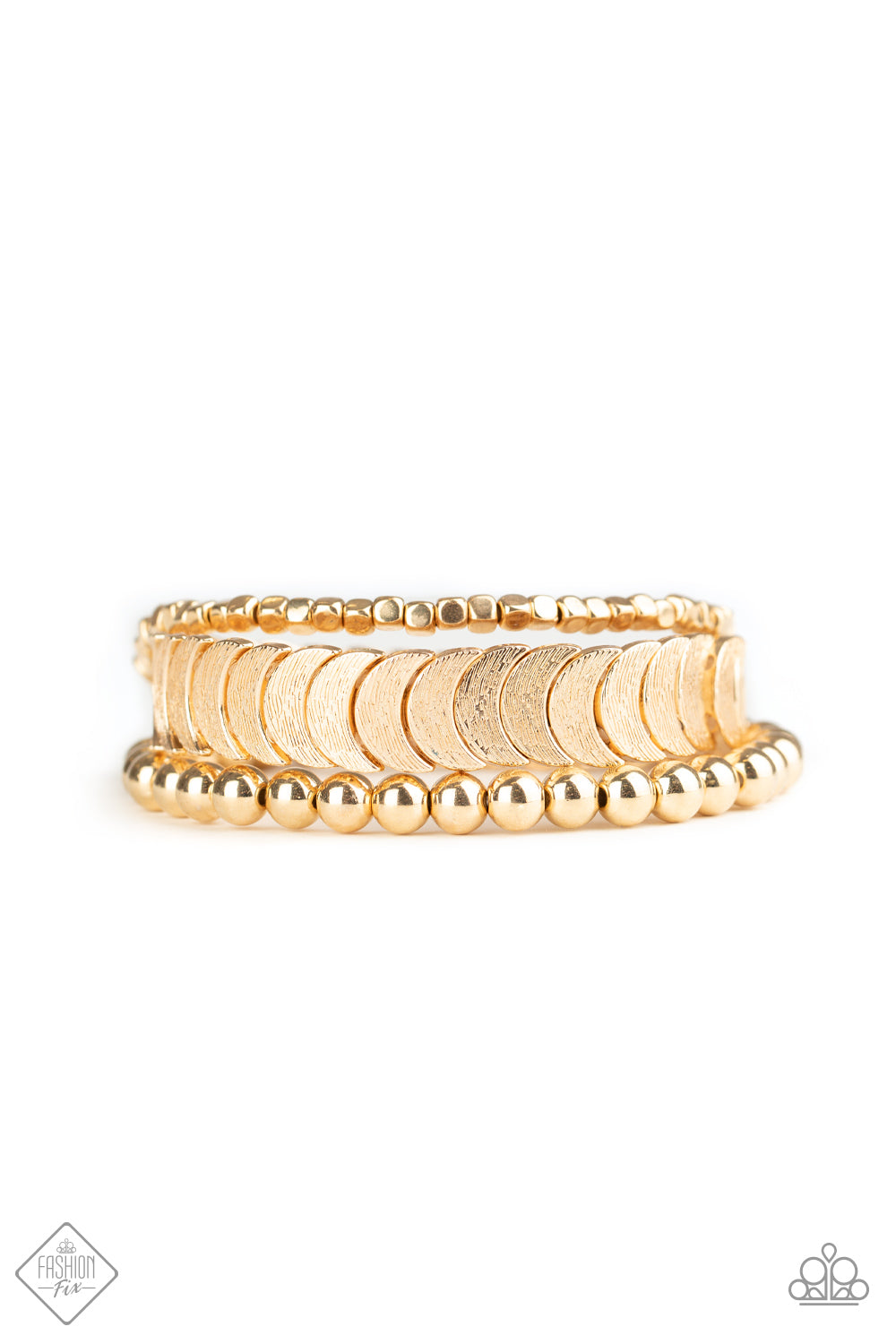 LAYER It On Me - Gold Bracelet Paparazzi Accessories