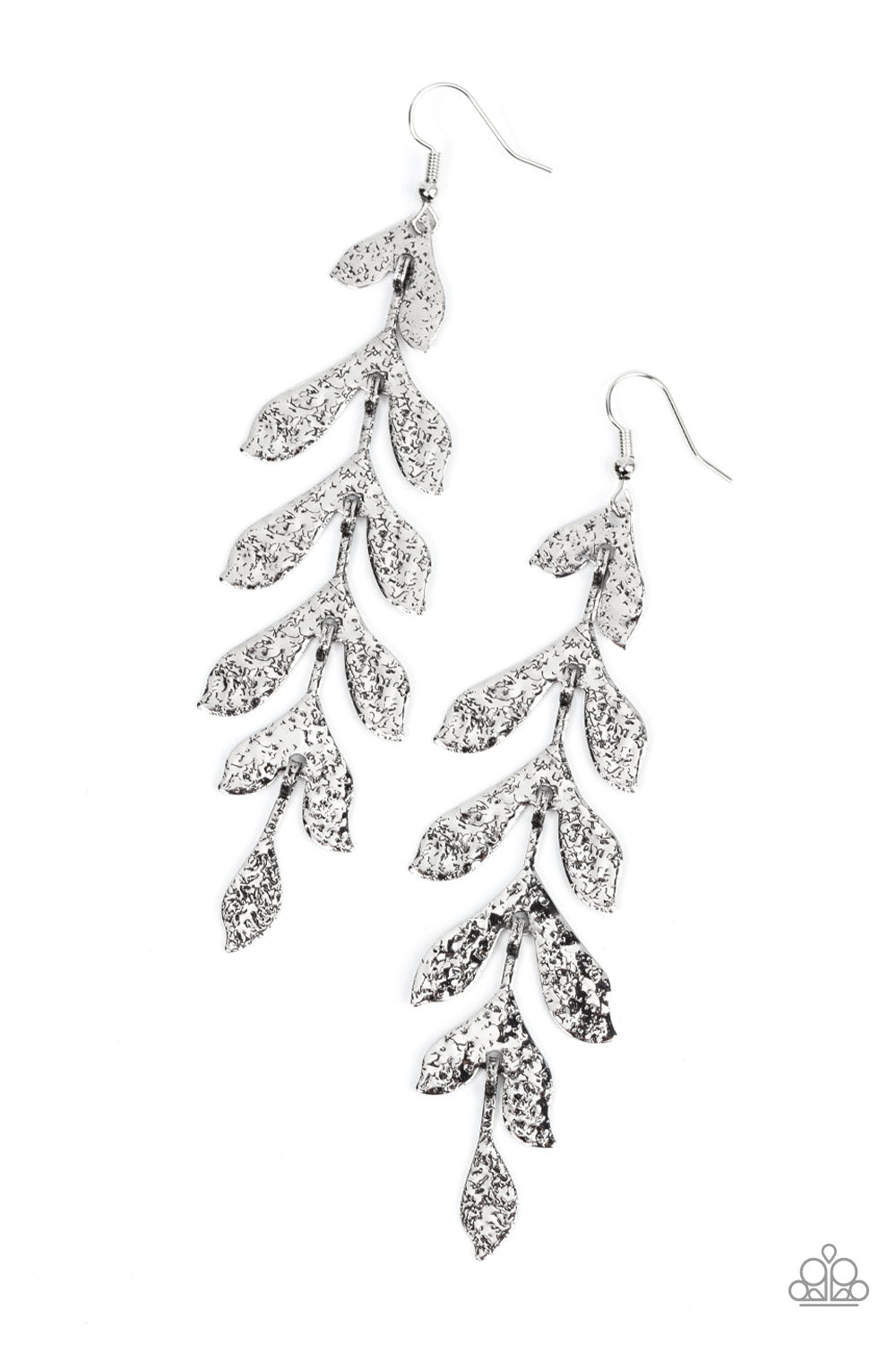 Paparazzi Lead From the FROND Silver Earrings. Get Free Shipping. #P5WH-SVXX-247XX