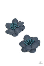 Load image into Gallery viewer, Look At Her GROW - Blue Hair Accessories Paparazzi Accessories Hair Clip for Kids 
