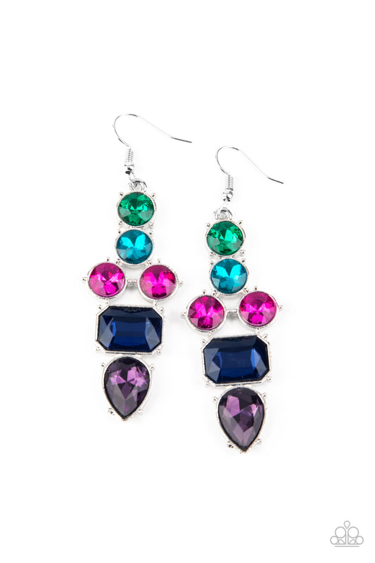 Look At Me GLOW! - Blue Earring Paparazzi Accessories