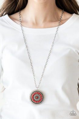 Paparazzi Necklace Lost SOL - Red Necklace