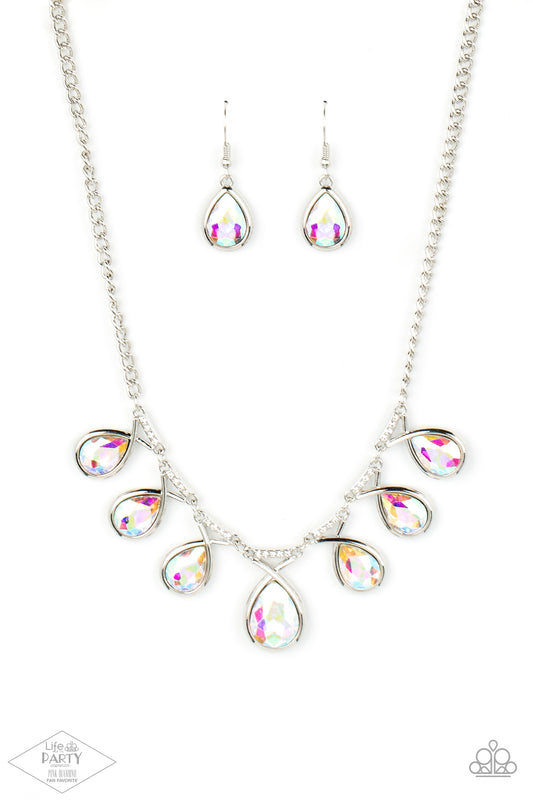 Paparazzi Love At Fierce Sight Multi Iridescent Necklace. Get Free Shipping. #P2RE-MTXX-202XX