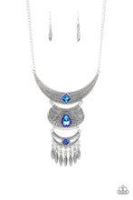 Load image into Gallery viewer, Lunar Enchantment Blue Necklace Paparazzi Accessories UV Shimmer. Free Shipping! #P2ST-BLXX-168XX
