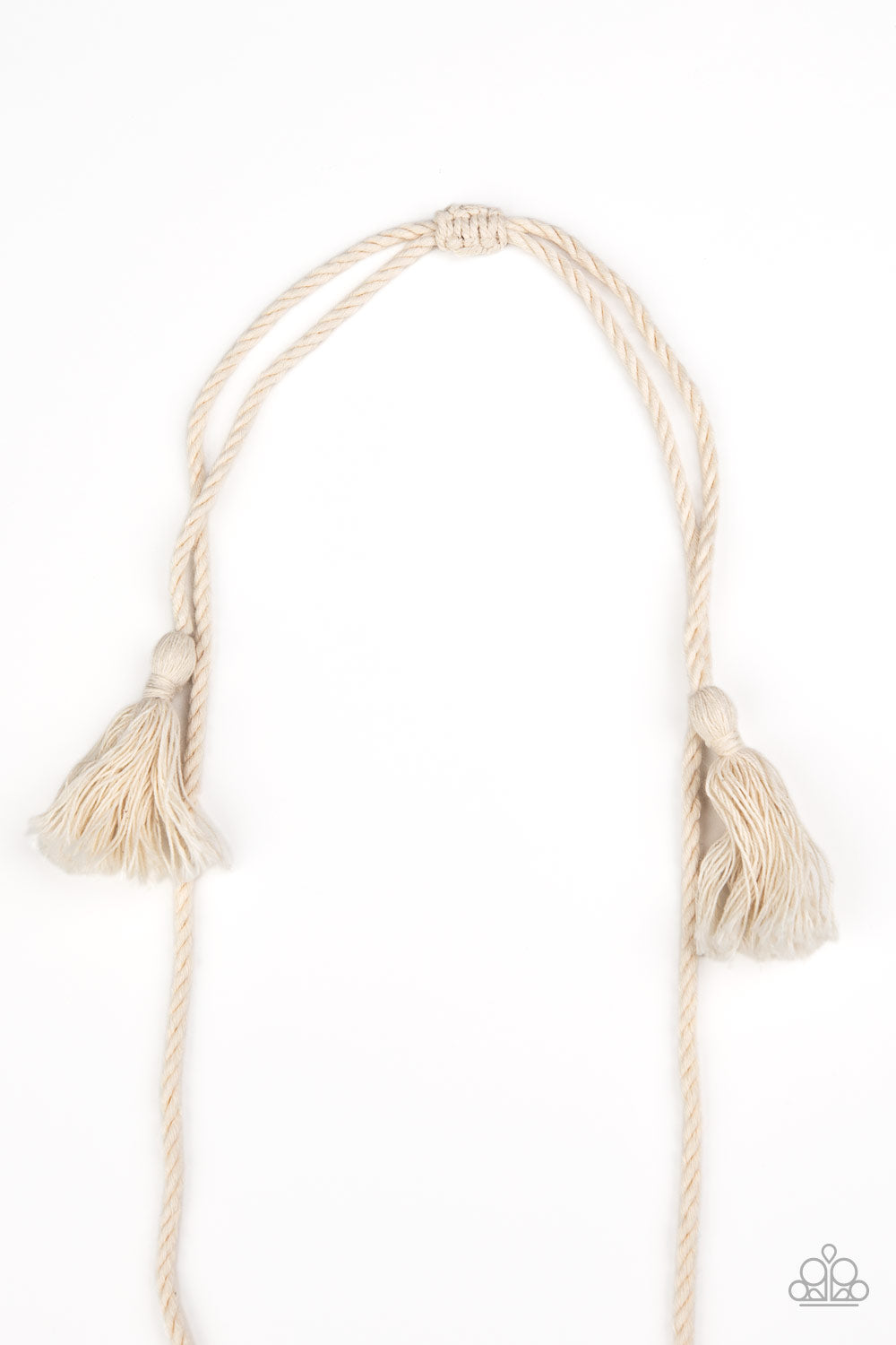 Paparazzi Macrame Mantra - White Necklace
