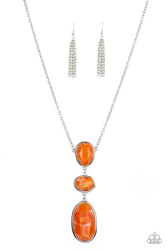 Making an Impact - Orange Necklace Paparazzi