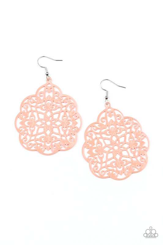 Mediterranean Eden - Orange Paparazzi Earring