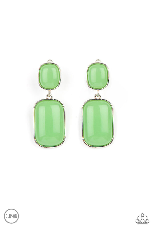 Clip-On earrings. Meet Me At The Plaza Green Earring Paparazzi Accessories. Subscribe & save.