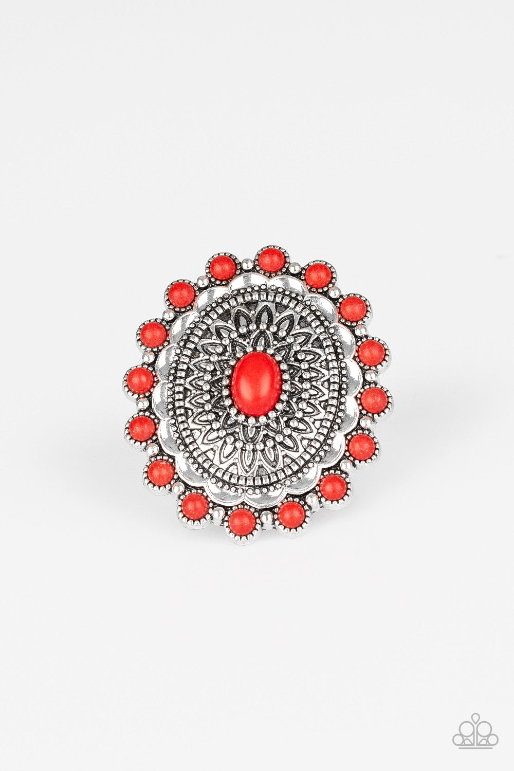 Mesa Mandala - Red Ring Paparazzi Accessories