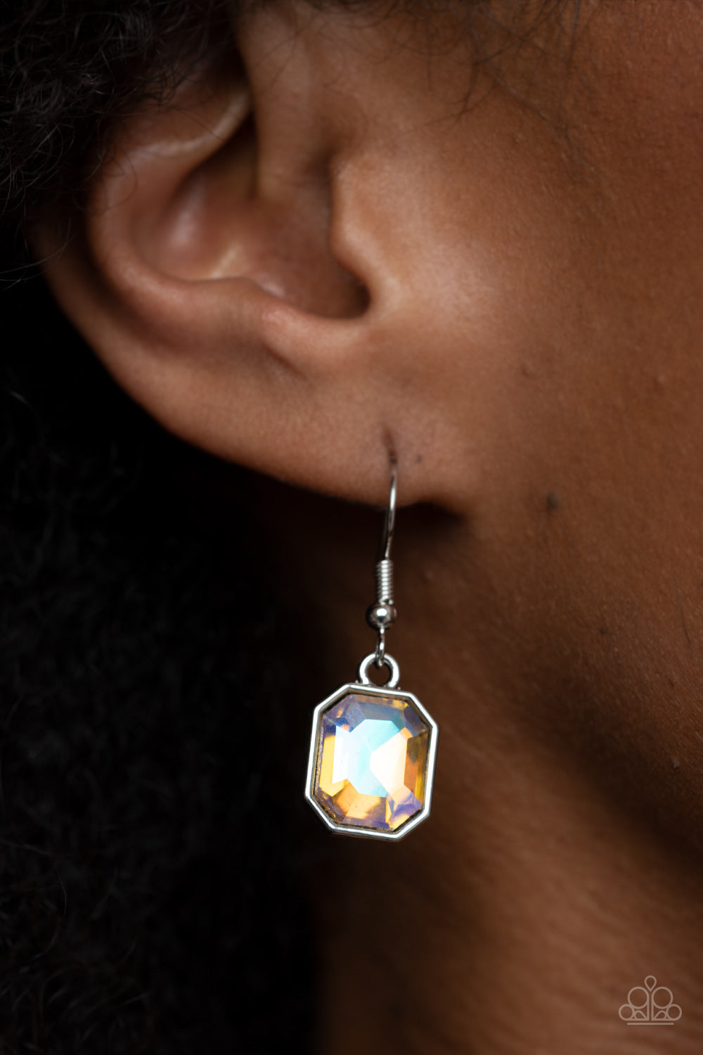 Million Dollar Moment - Yellow Iridescent $5 Necklace Paparazzi Accessories Jewelry