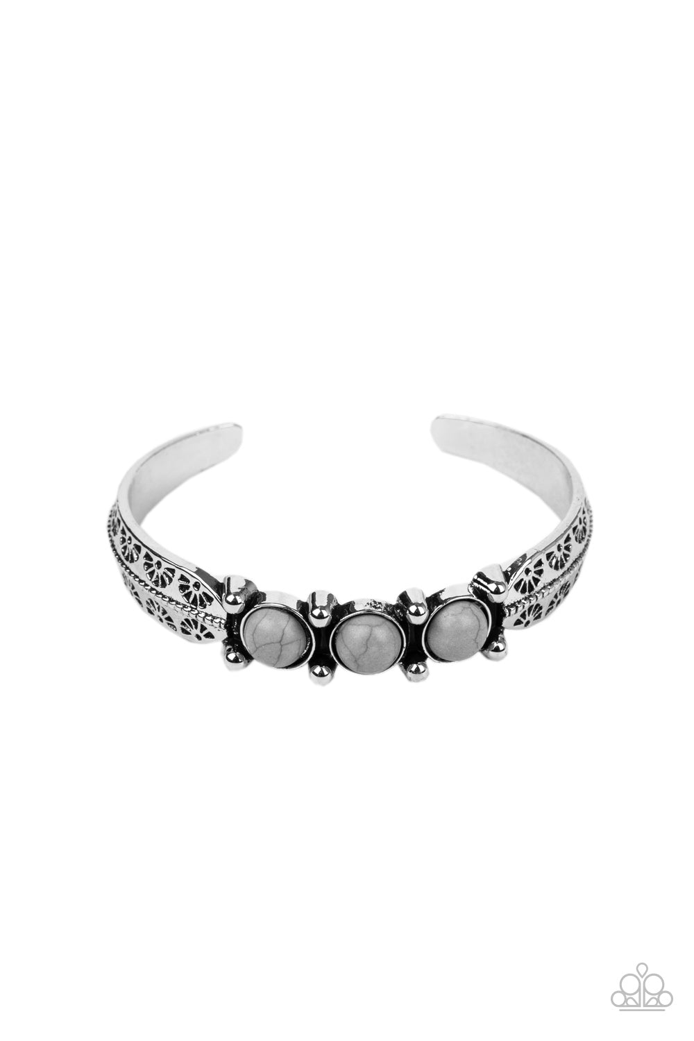 Mojave Glyphs Silver Bracelet Paparazzi Accessories. Subscribe & Save. #P9SE-SVXX-088XX.