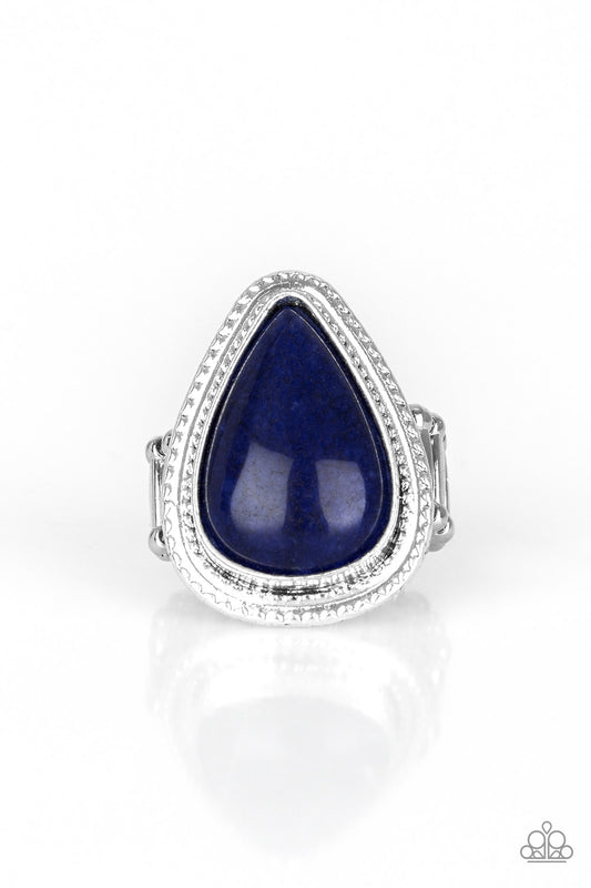 Paparazzi Mojave Mist Blue Ring. Subscribe & Save. Blue teardrop ring. #P4SE-BLXX-179XX