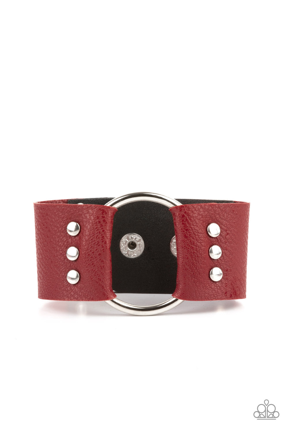 Paparazzi Moto Mayhem Red Bracelet Urban #P9UR-RDXX-129XX
