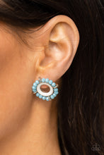 Load image into Gallery viewer, Paparazzi Nautical Notion Blue Earring. Subscribe &amp; Save. #P5PO-BLXX-141XX. Pastel Blue Dainty Studs
