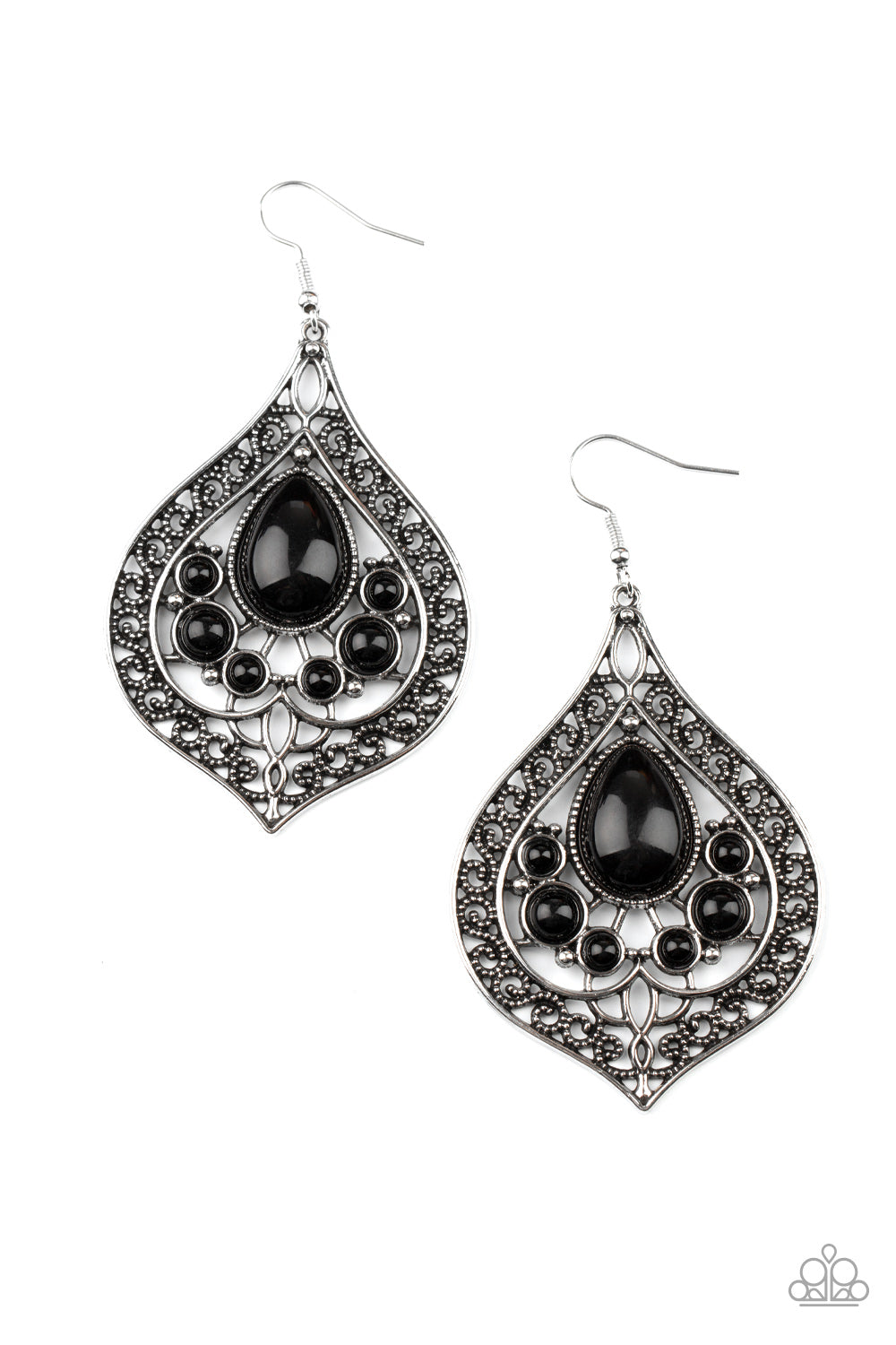New Delhi Nouveau Black Earring Paparazzi Accessories. #P5WH-BKXX-207XX. Subscribe & Save.
