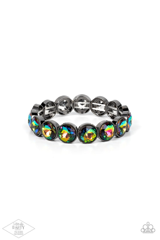 Number One Knockout Multi Oil Spill Stretchy Bracelet Paparazzi Accessories. Get Free Shipping.