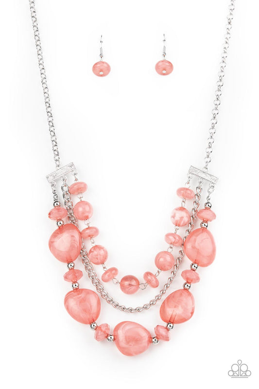 Oceanside Service - Pink Necklace Paparazzi Accessories