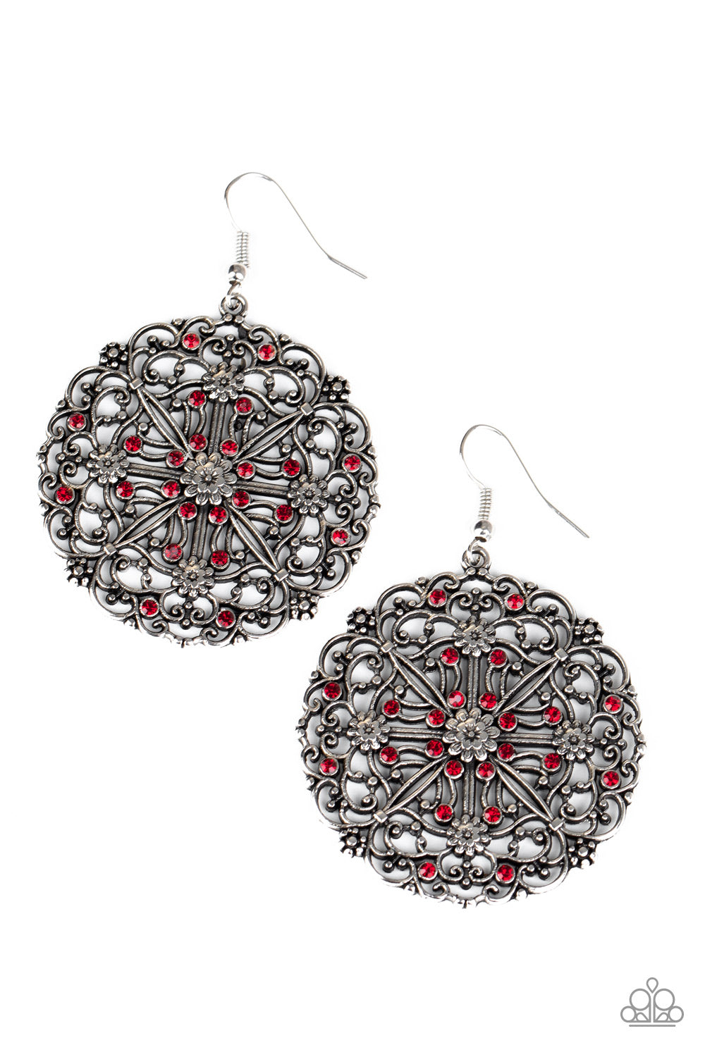Oh MANDALA! Red Earring Paparazzi Accessories. Get Free Shipping. #P5RE-RDXX-122XX