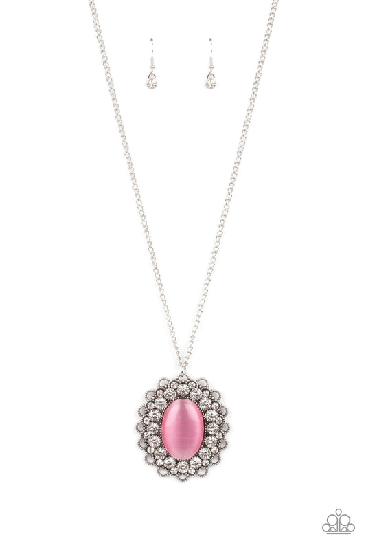 Oh My Medallion - Pink Necklace Paparazzi Accessories