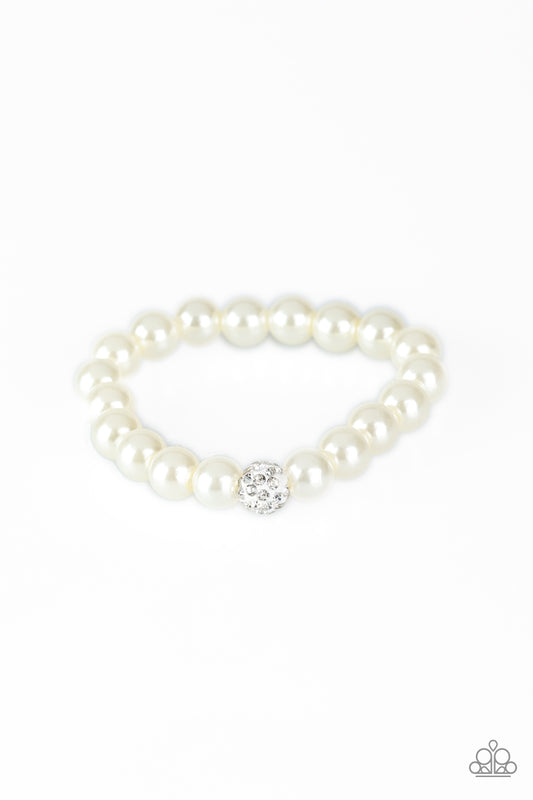 Paparazzi Bracelet ~ POSHing Your Luck - White Pearl Bracelet