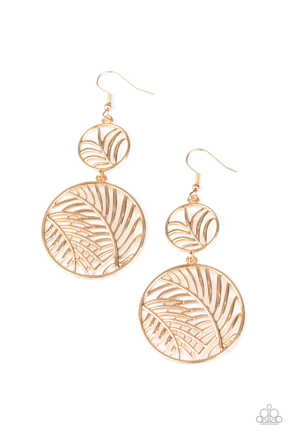 Paparazzi Earring ~ Palm Oasis - Gold