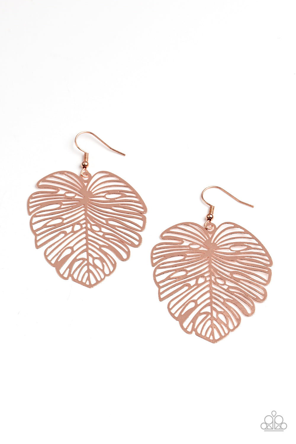 Palm Palmistry - Copper Earrings Paparazzi Accessories. Get Free Shipping! #P5SE-CPSH-111XX