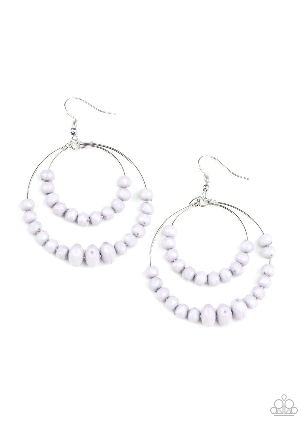 Paradise Party Silver Earring Paparazzi Accessories Hoop (P5WH-SVXX-211XX)