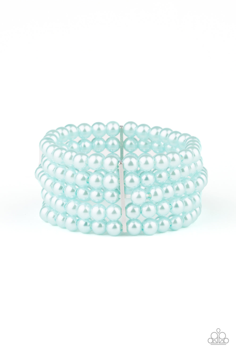 Paparazzi Pearl Bliss - Blue Pearls Stretchy Bracelet