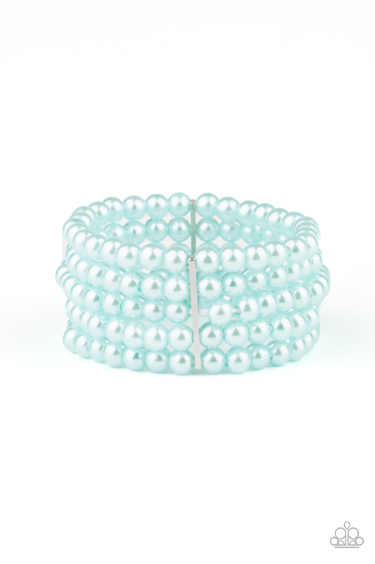 Paparazzi Pearl Bliss - Blue Pearls Stretchy Bracelet