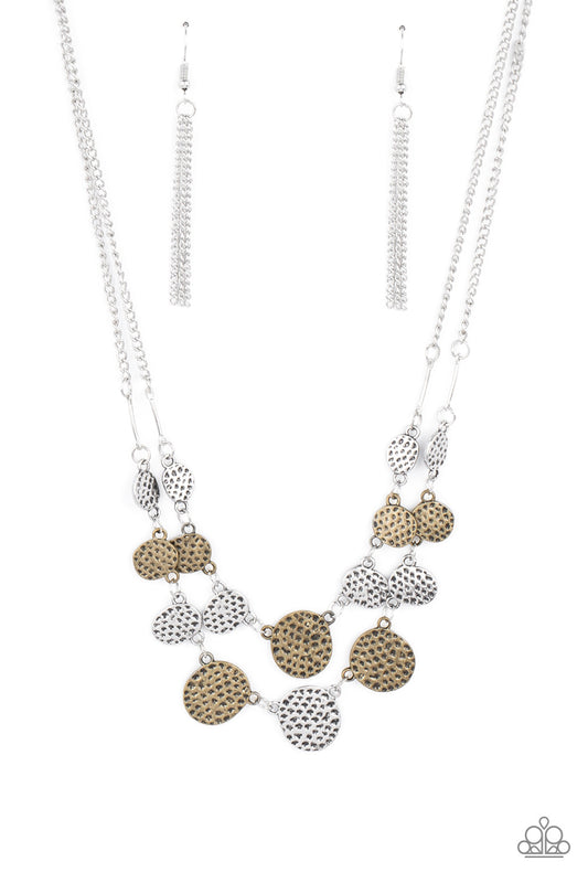 Pebble Me Pretty Multi Necklace Paparazzi Accessories. Multi Layer necklace. P2SE-MTXX-214XX.