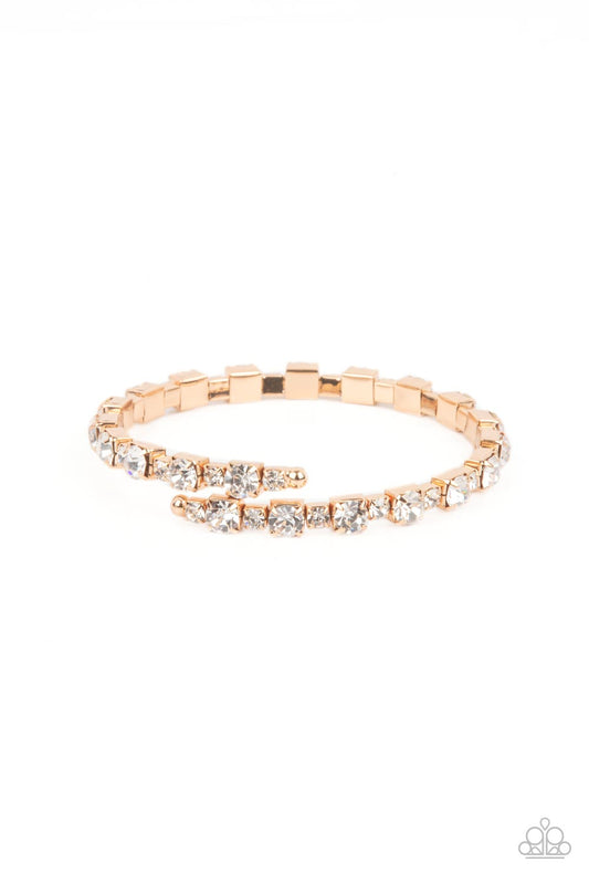 Paparazzi Bracelet ~ Photo Op - Gold - May 2021 Life Of the Party Exclusive Bracelet