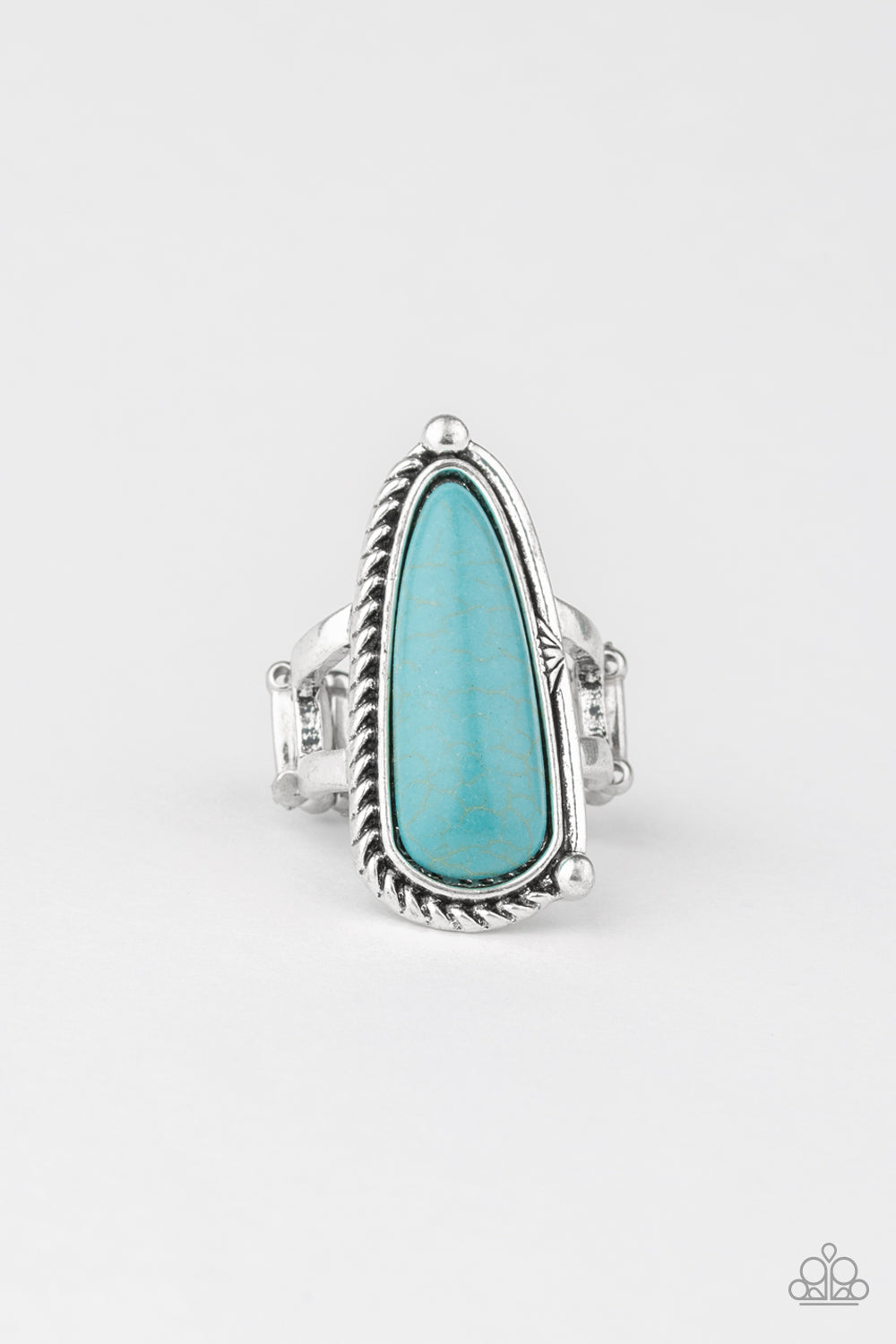 Paparazzi Pioneer Plains - Blue Ring #P4WH-BLXX-166XX A Turquoise Stone ring