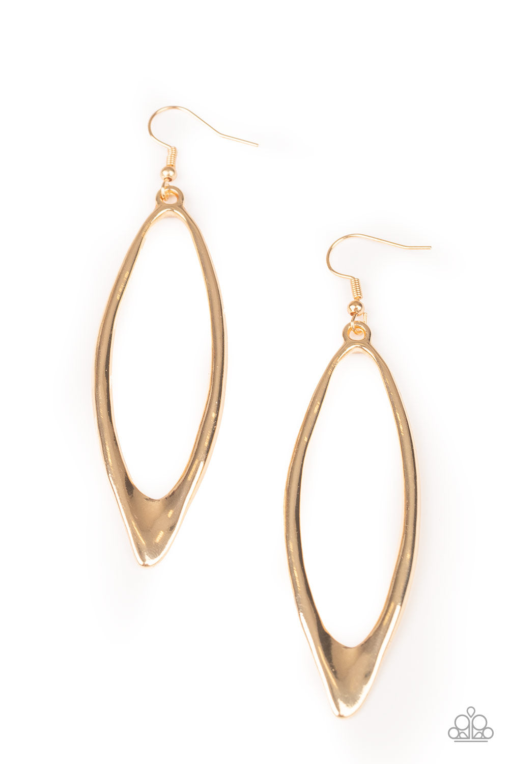 Positively Progressive - Gold Earring Paparazzi Accessories