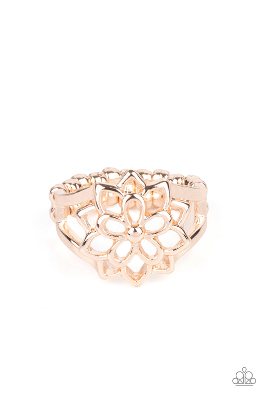 Prana Paradise - Rose Gold Ring Paparazzi Accessories