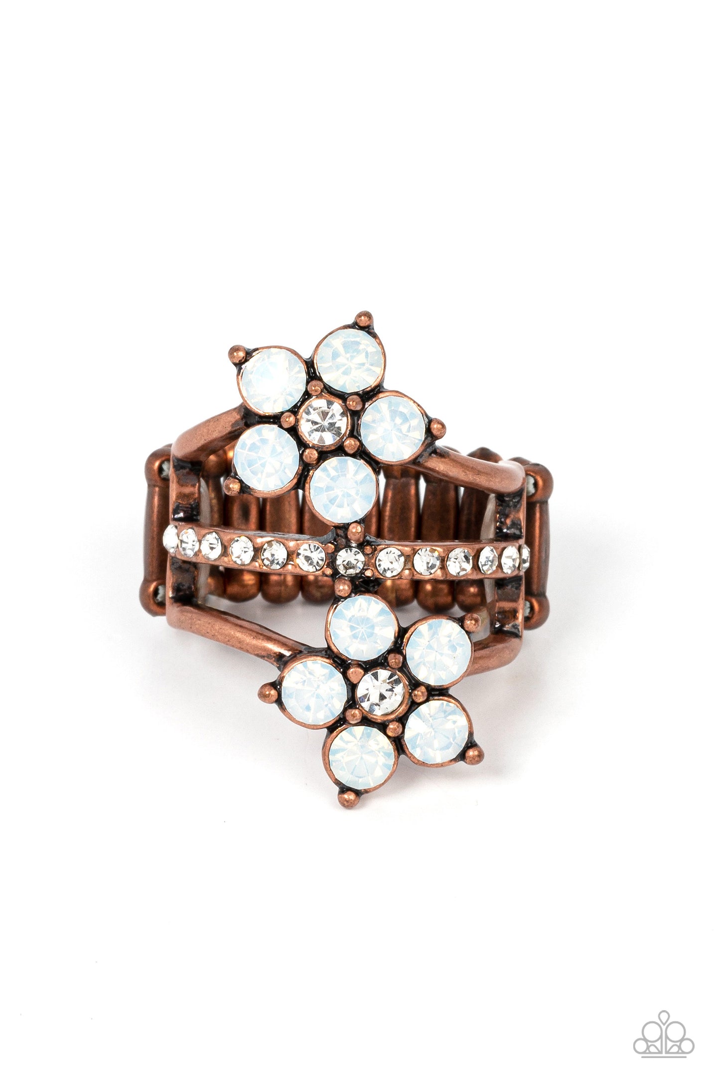 Precious Petals Copper Ring Paparazzi $8 Jewelry. #P4WH-CPXX-145XX. Iridescent floral ring