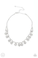Load image into Gallery viewer, Paparazzi Princess Prominence White Necklace for women. Dainty Necklace. White rhinestone
