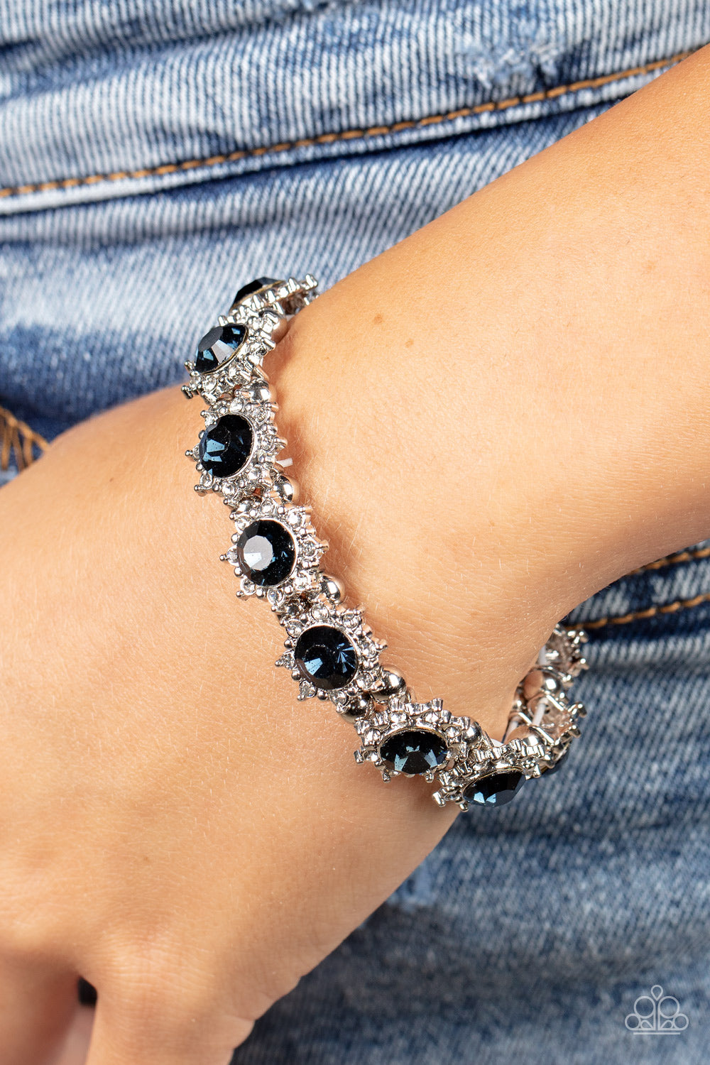 Prismatic Palace - Blue Bracelet Paparazzi Accessories. Free Shipping!